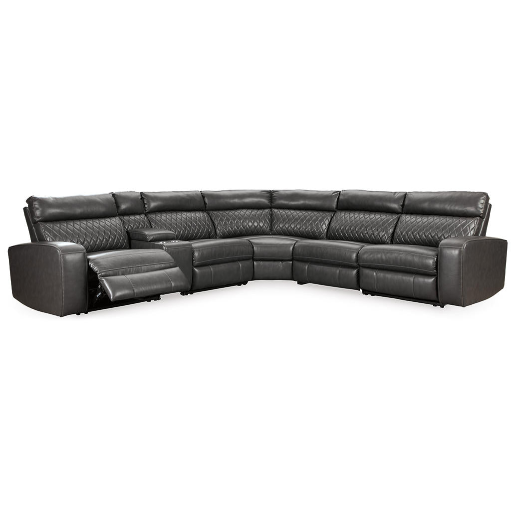 Samperstone 6-Piece Power Reclining Sectional Signature Design by Ashley® Living Room