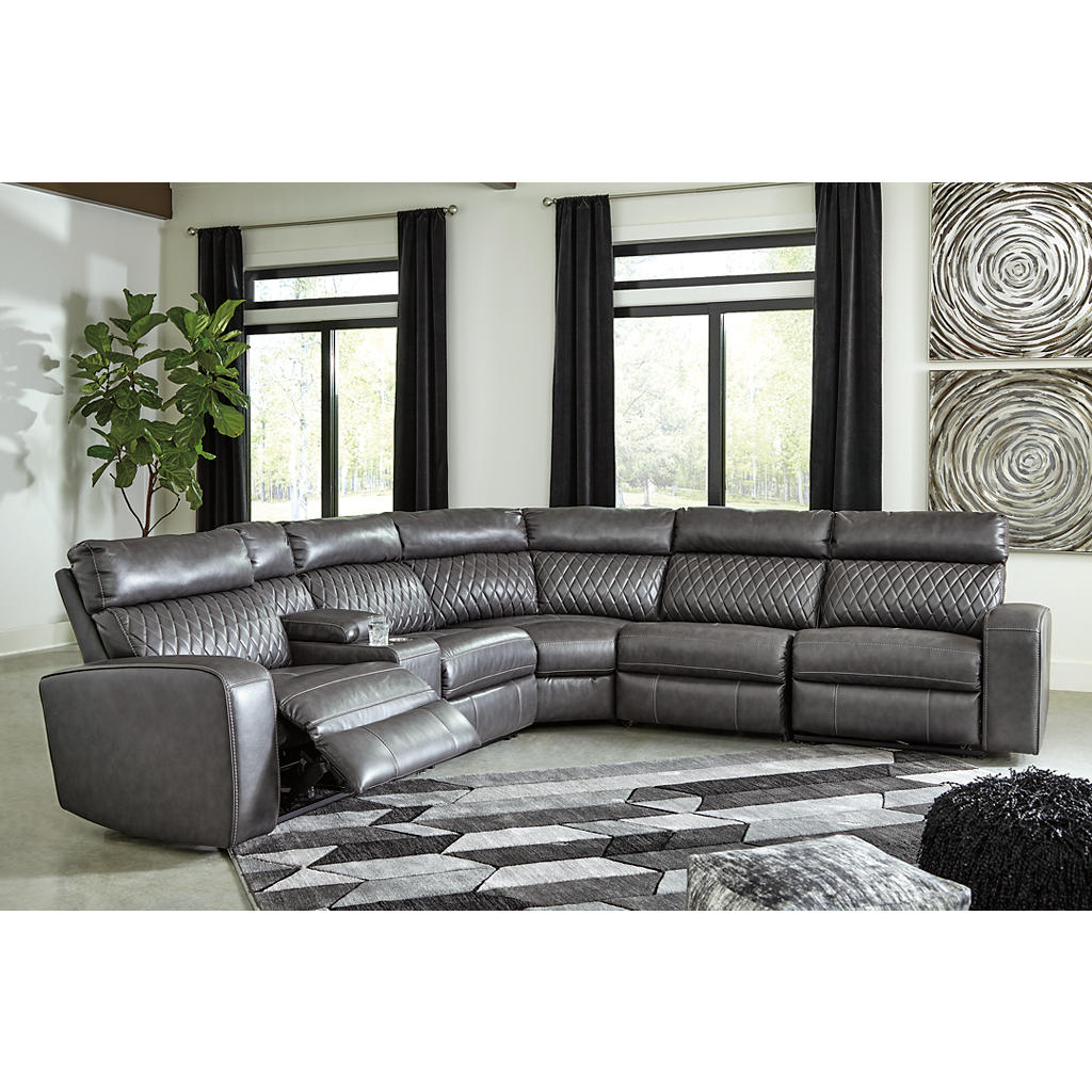 Samperstone 6-Piece Power Reclining Sectional Signature Design by Ashley® Living Room