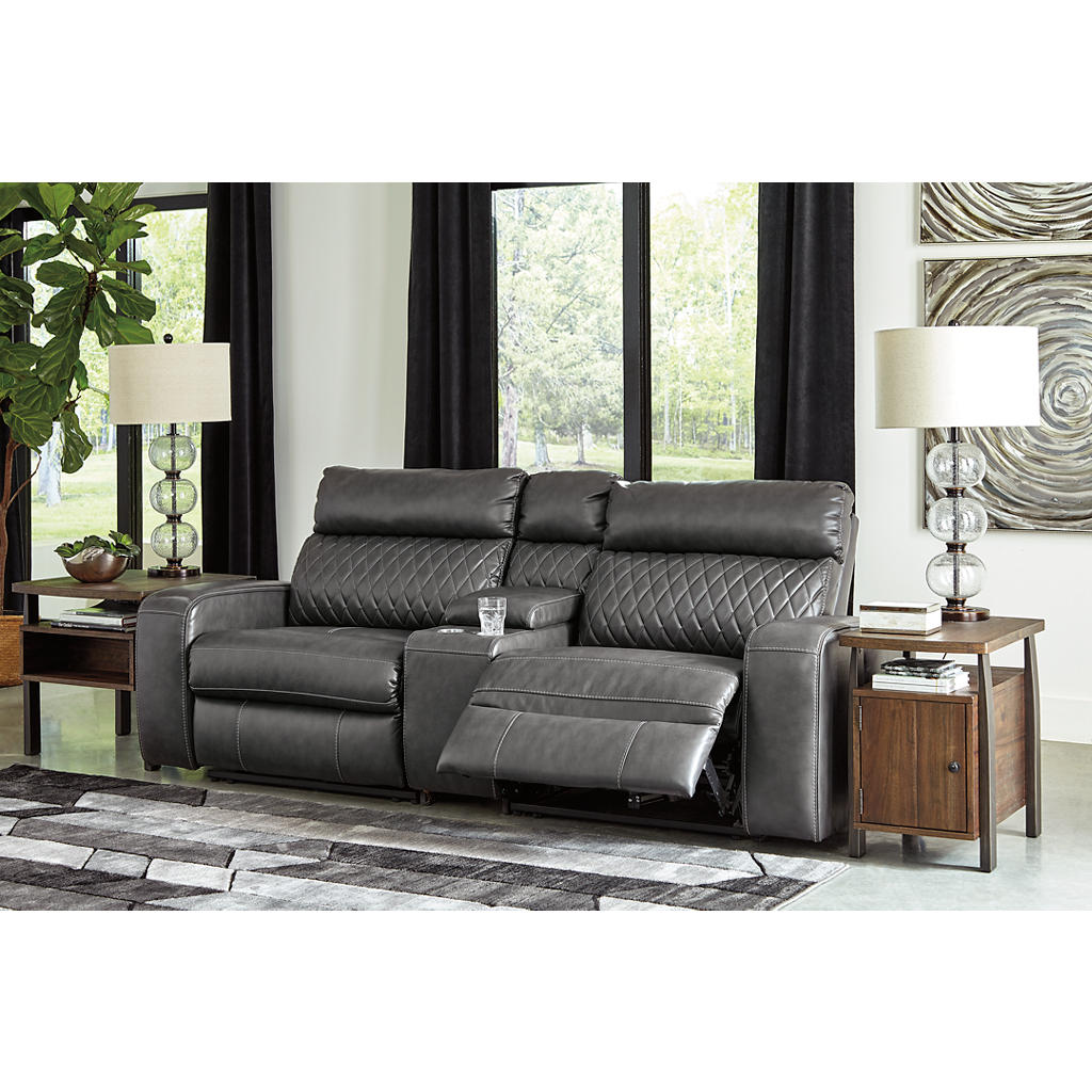 Samperstone 3-Piece Power Reclining Sectional Loveseat Signature Design by Ashley® Living Room