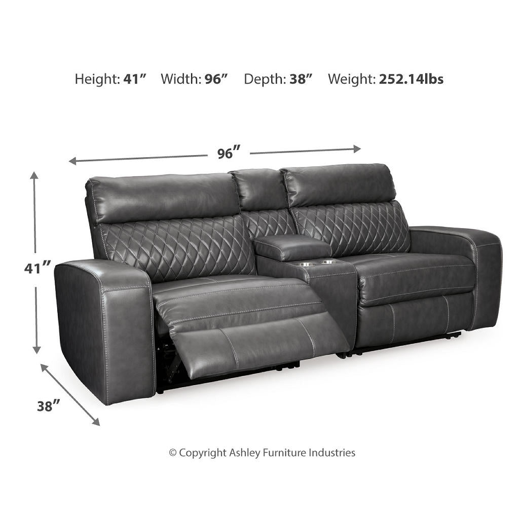 Samperstone 3-Piece Power Reclining Sectional Loveseat Signature Design by Ashley® Living Room
