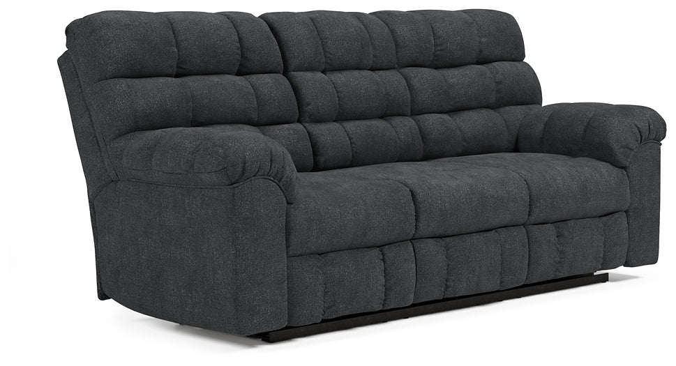 Wilhurst Reclining Sofa with Drop Down Table