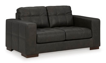 Luigi Loveseat — Thunder Top-Grain Leather Match, 70 Inches Signature Design by Ashley® Living Room