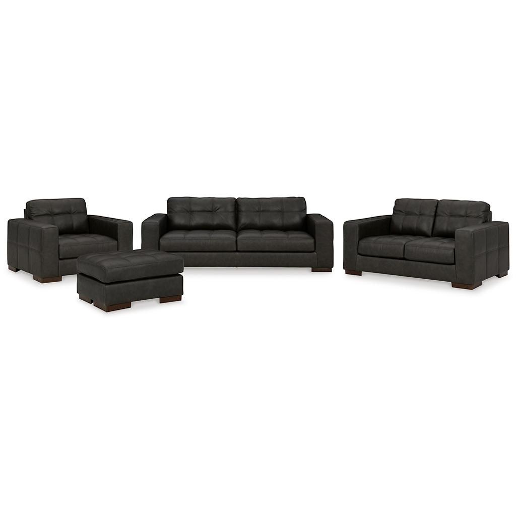 Luigi Sofa, Loveseat, Oversized Chair and Ottoman — Thunder Set Signature Design by Ashley® Uncategorized