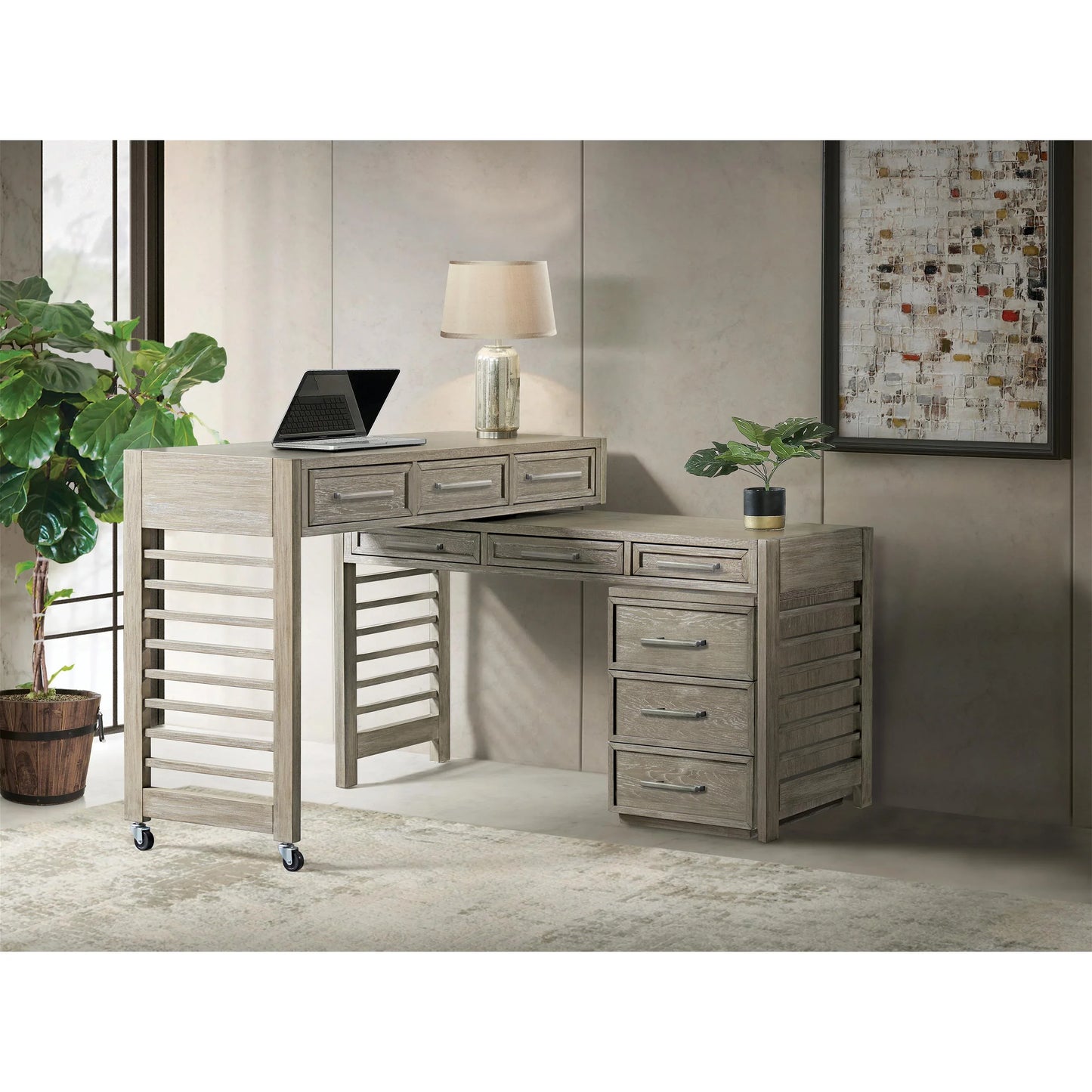 Fresh Perspectives Swivel Desk Riverside Furniture Desks