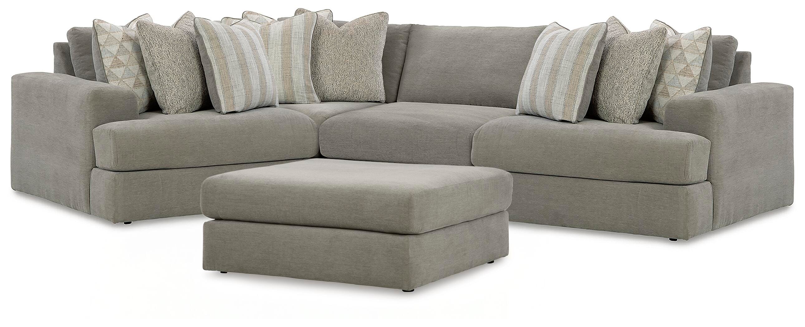 Avaliyah 4-Piece Sectional and Oversized Ottoman — Modular Set Signature Design by Ashley® Living Room