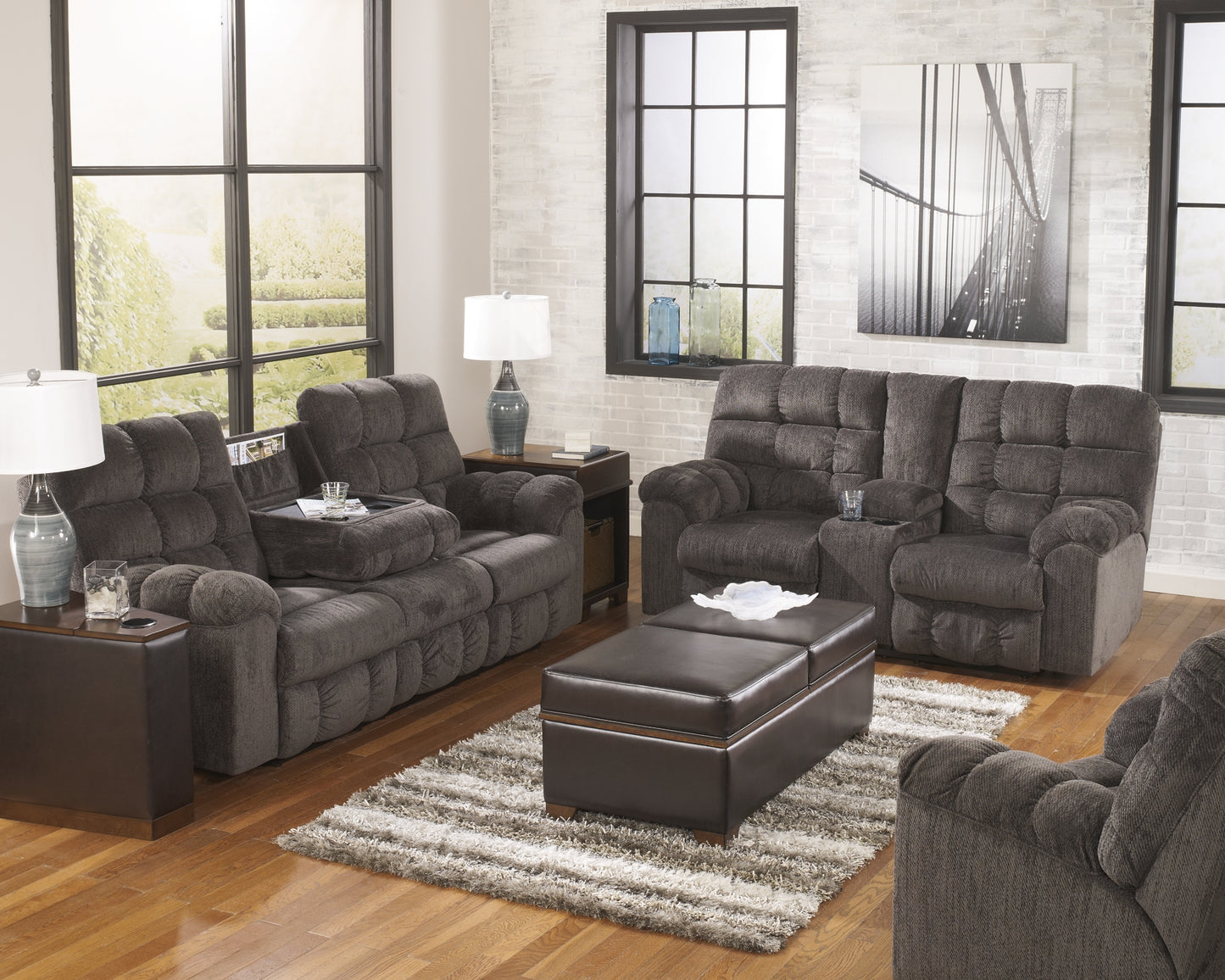 Acieona Reclining Sofa, Loveseat and Recliner