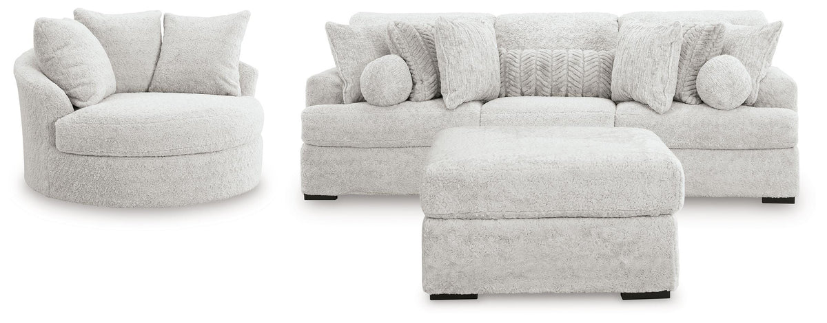 Cuddle Plush 3-Piece Sectional, Swivel Chair and Ottoman Signature Design by Ashley® Living Room