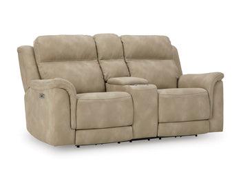 Next-Gen Durapella Console Loveseat — Sand 76-Inch Power Pair Signature Design by Ashley® Furniture