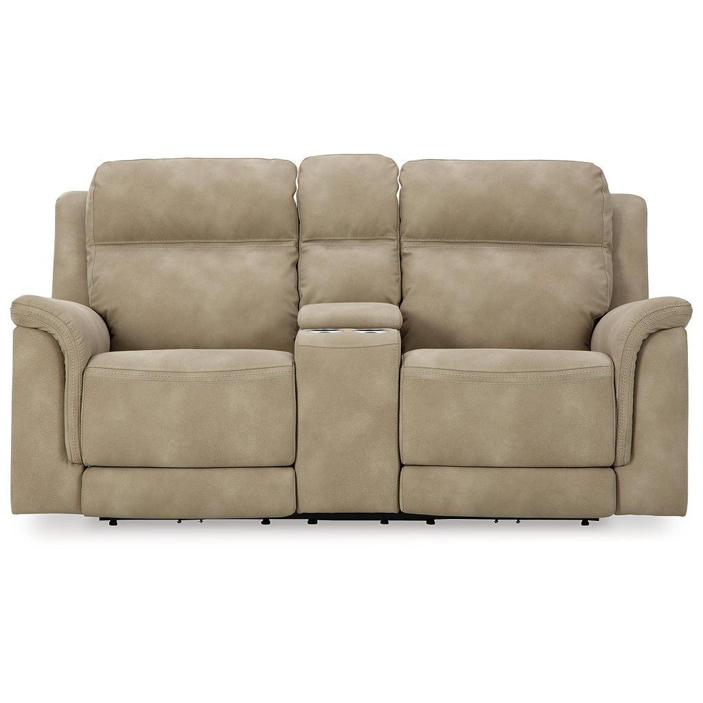 Next-Gen Durapella Console Loveseat — Sand 76-Inch Power Pair Signature Design by Ashley® Furniture
