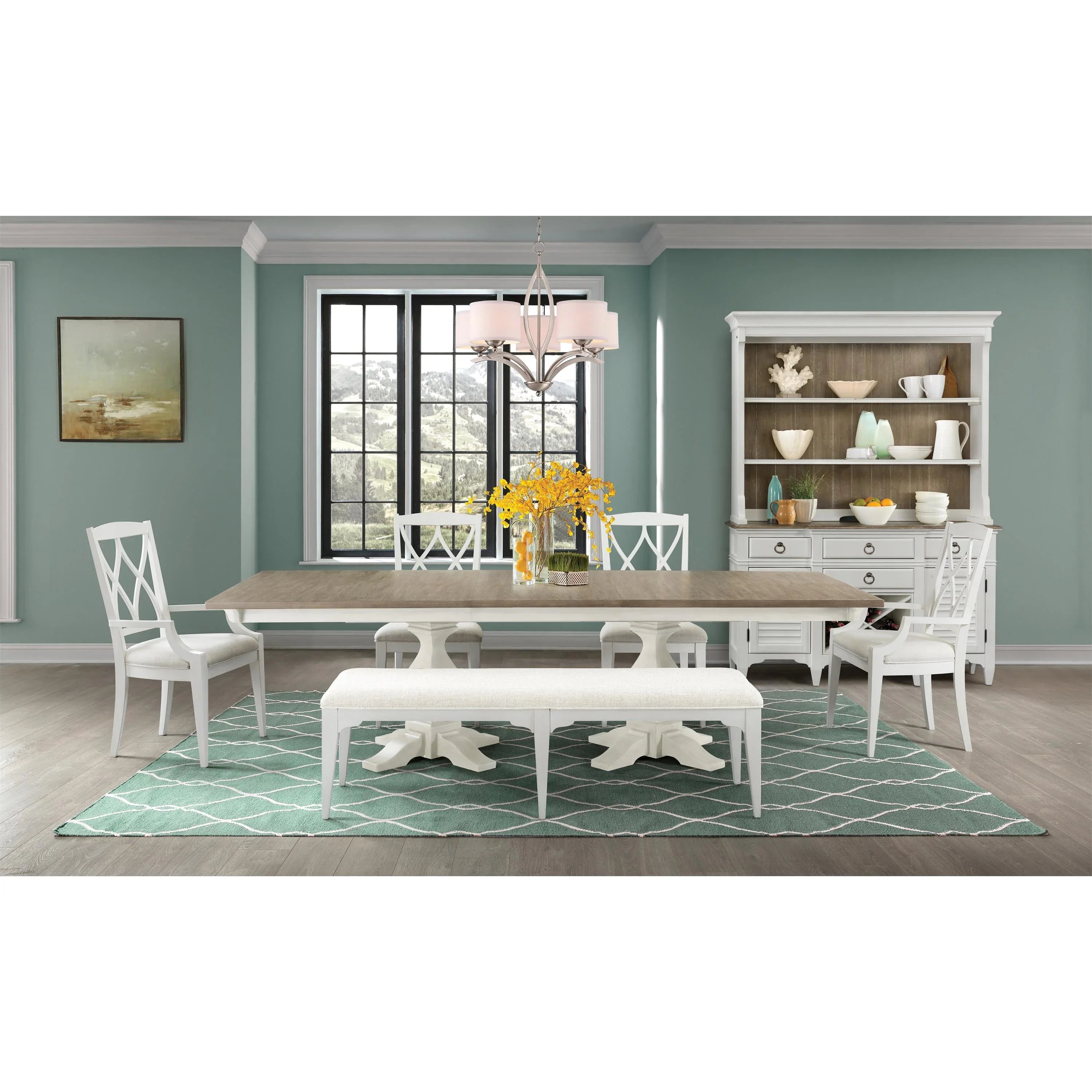 Myra Double Ped Din Tbl-base Riverside Furniture Dining