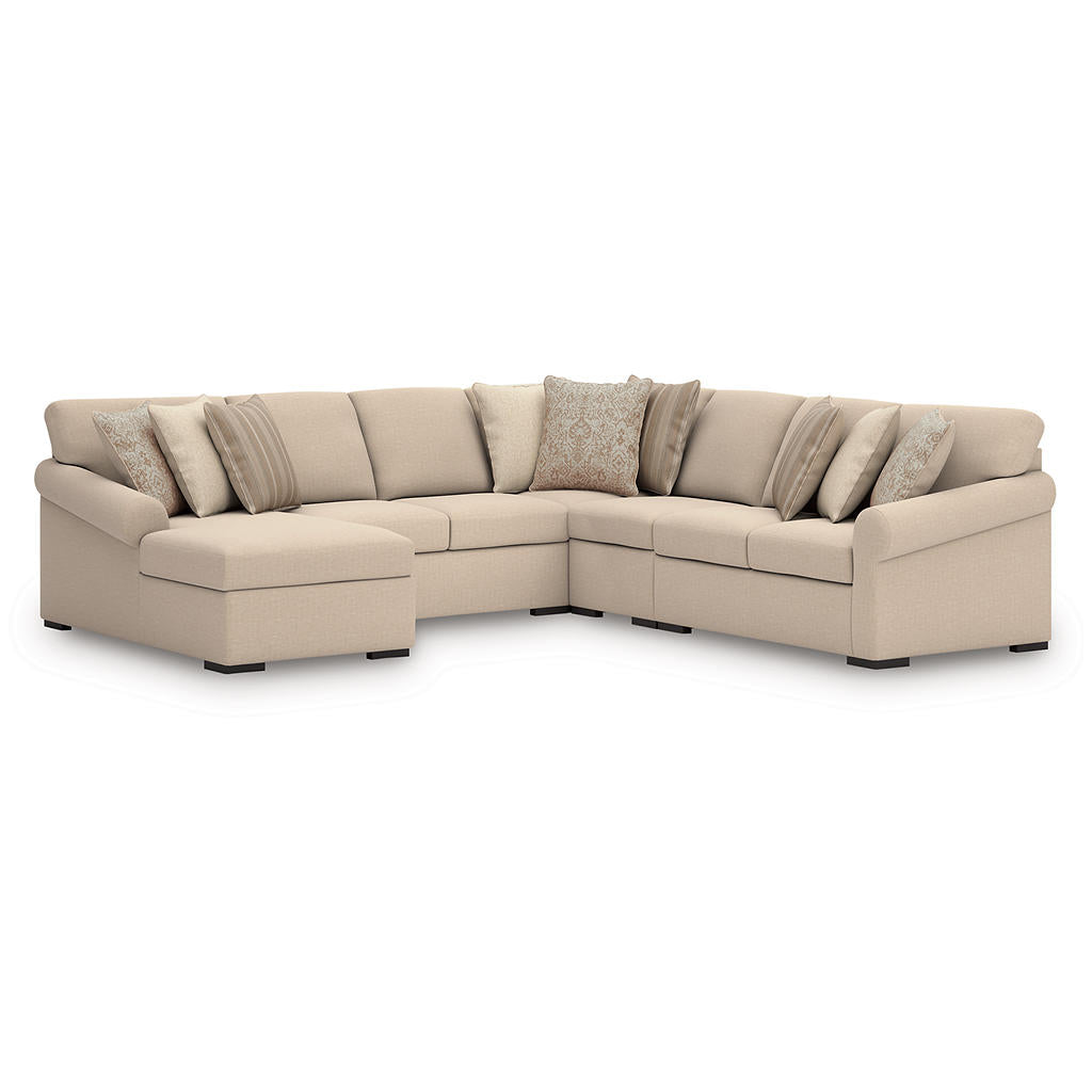 LadyMae 5-Piece Sectional with Chaise Benchcraft® Living Room