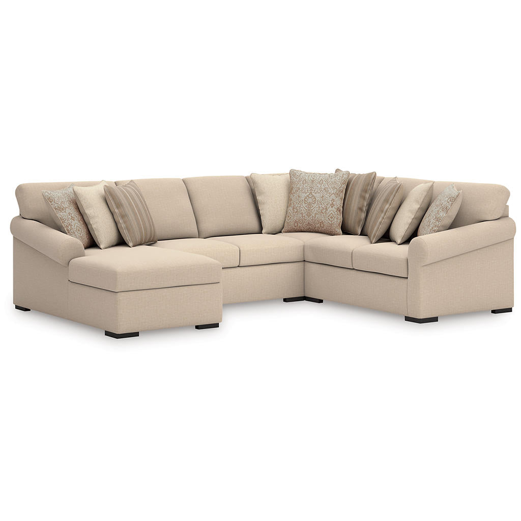 LadyMae 4-Piece Sectional with Chaise Benchcraft® Living Room
