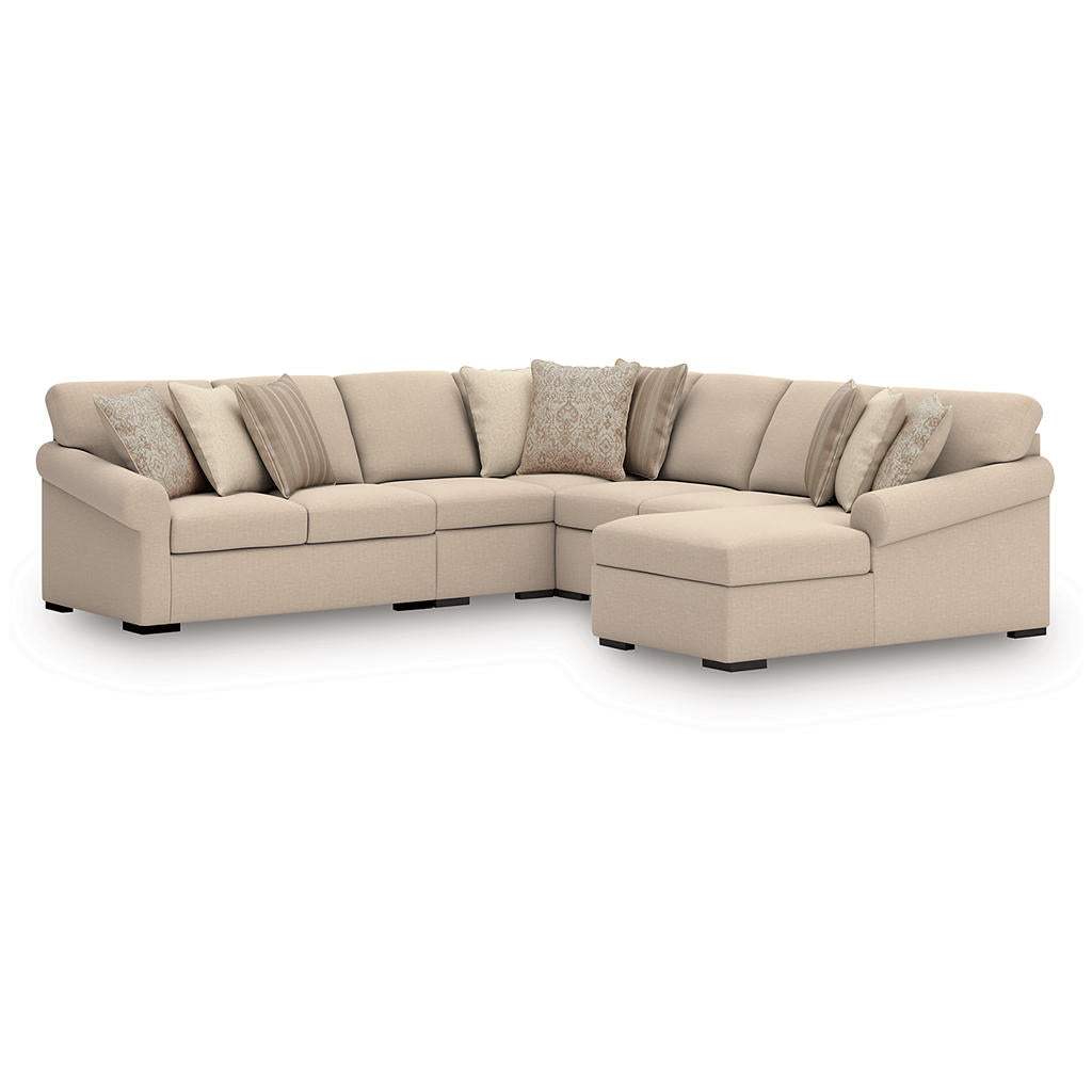 LadyMae 5-Piece Sectional with Chaise Benchcraft® Living Room