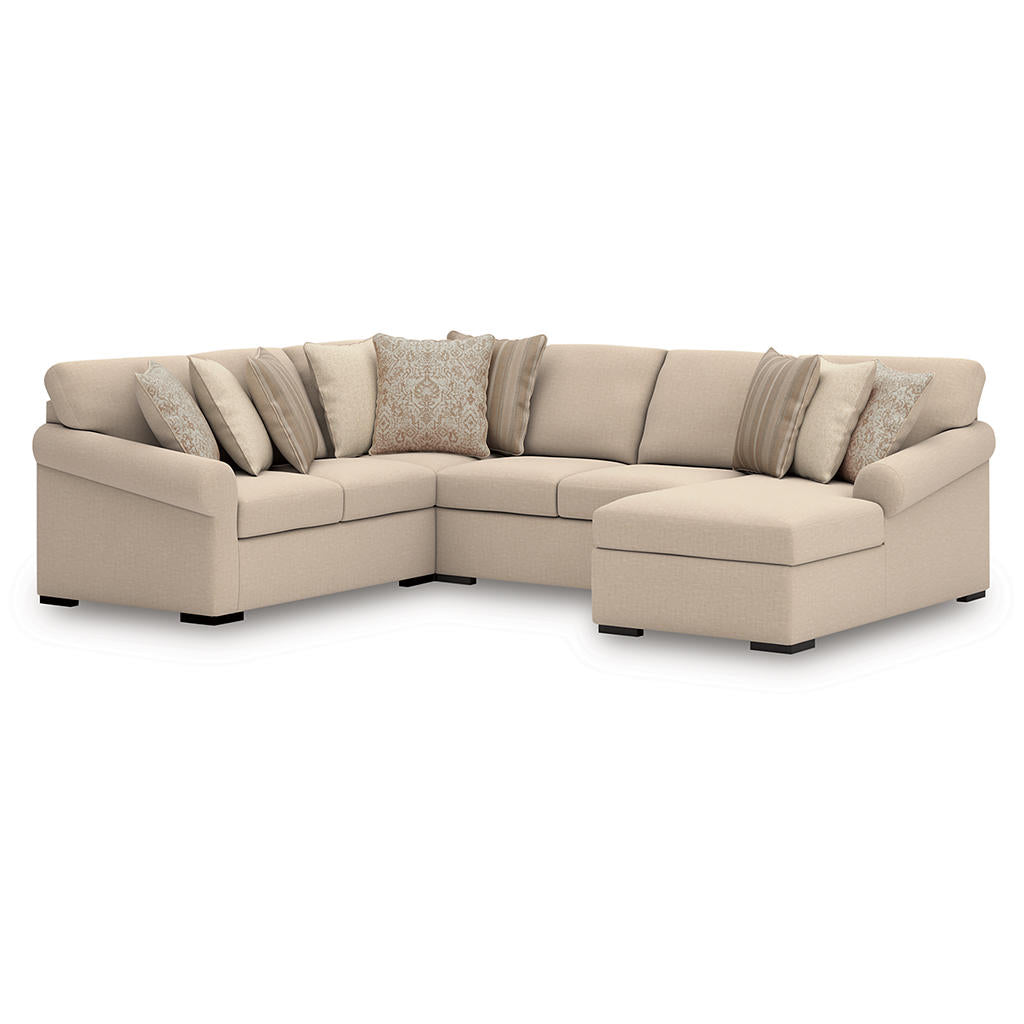 LadyMae 4-Piece Sectional with Chaise Benchcraft® Living Room