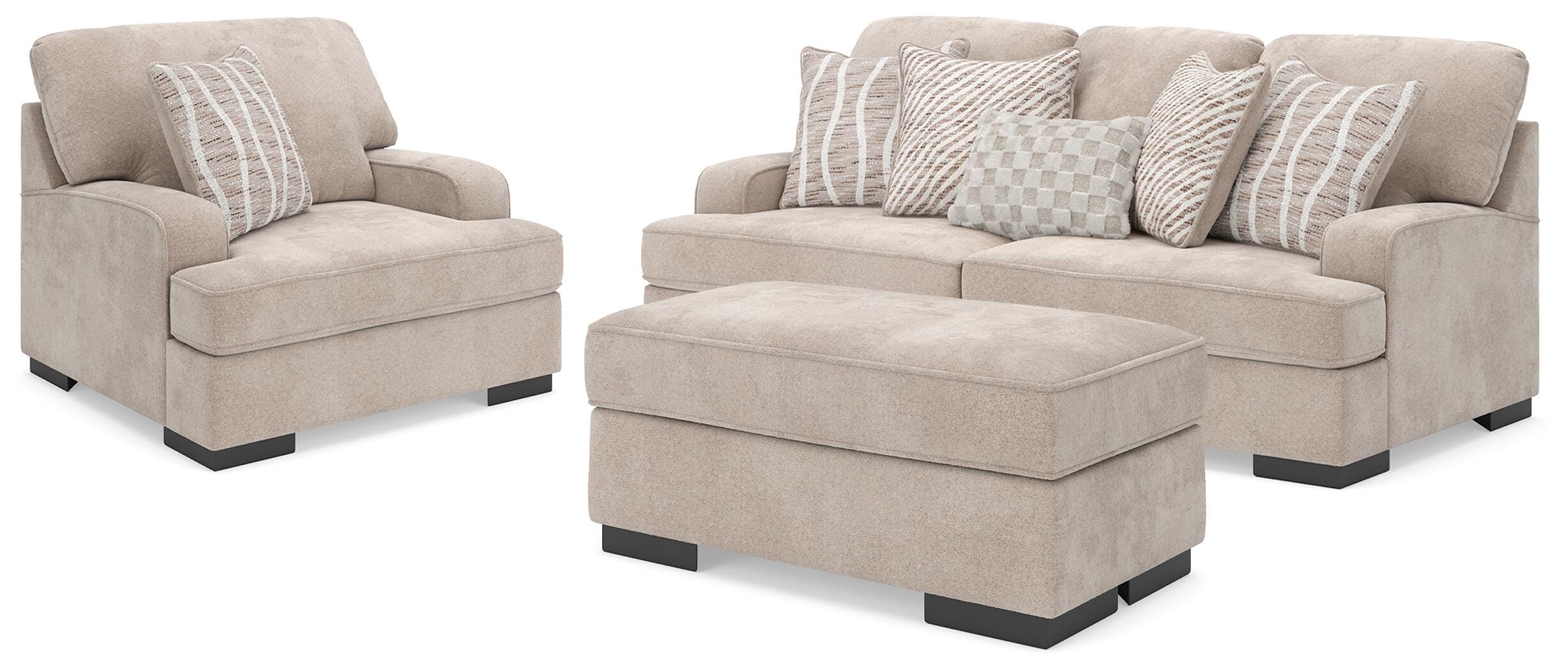 High Profile Sofa, Oversized Chair and Ottoman — 3-Piece Set Benchcraft® Living Room