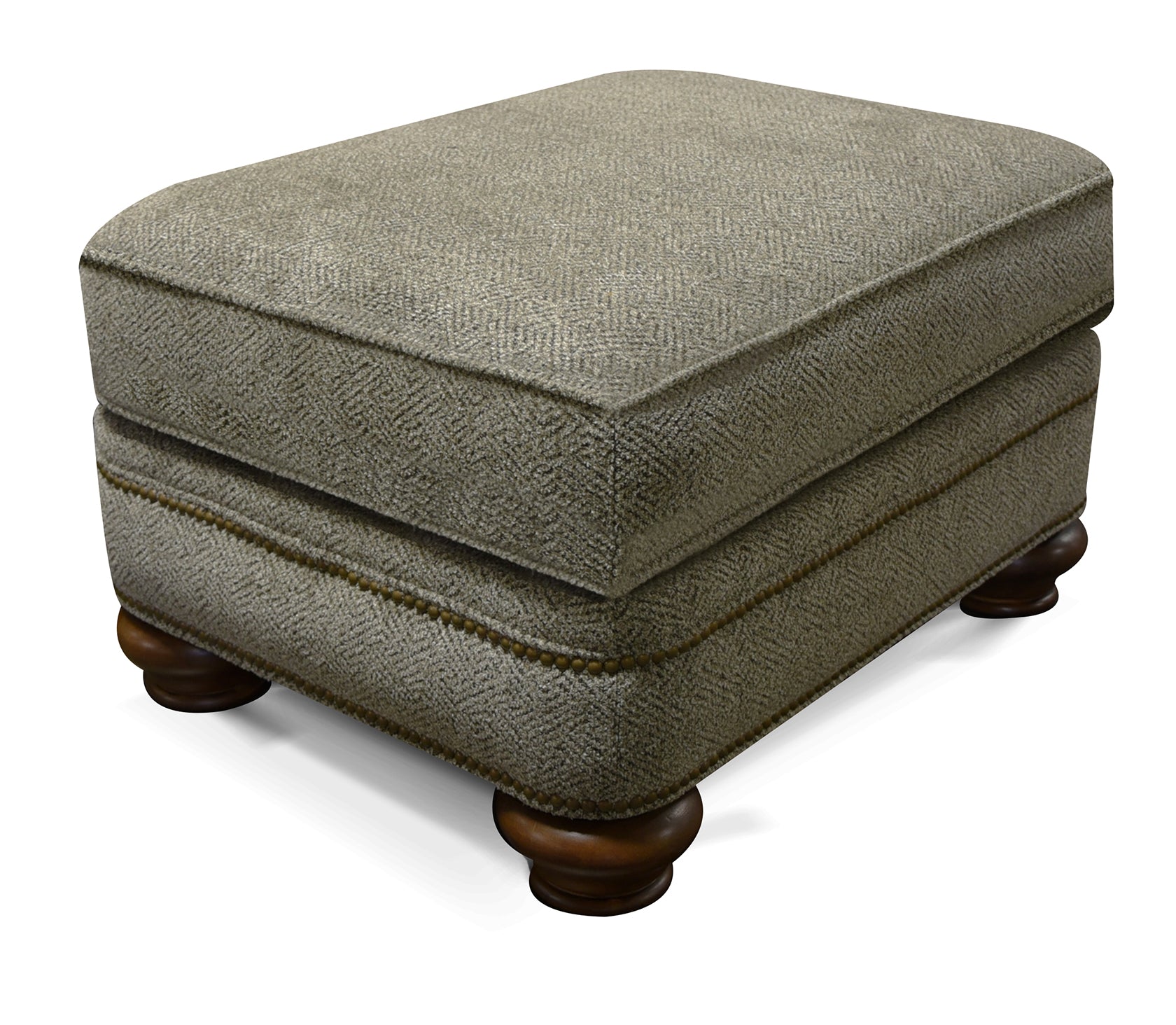 Reed Ottoman with Nails