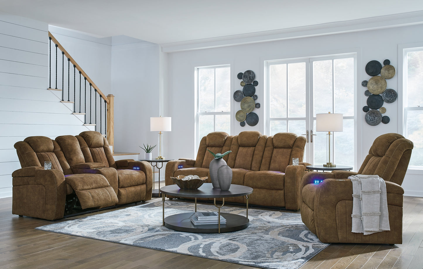 Wolfridge Power Reclining Sofa, Loveseat and Recliner
