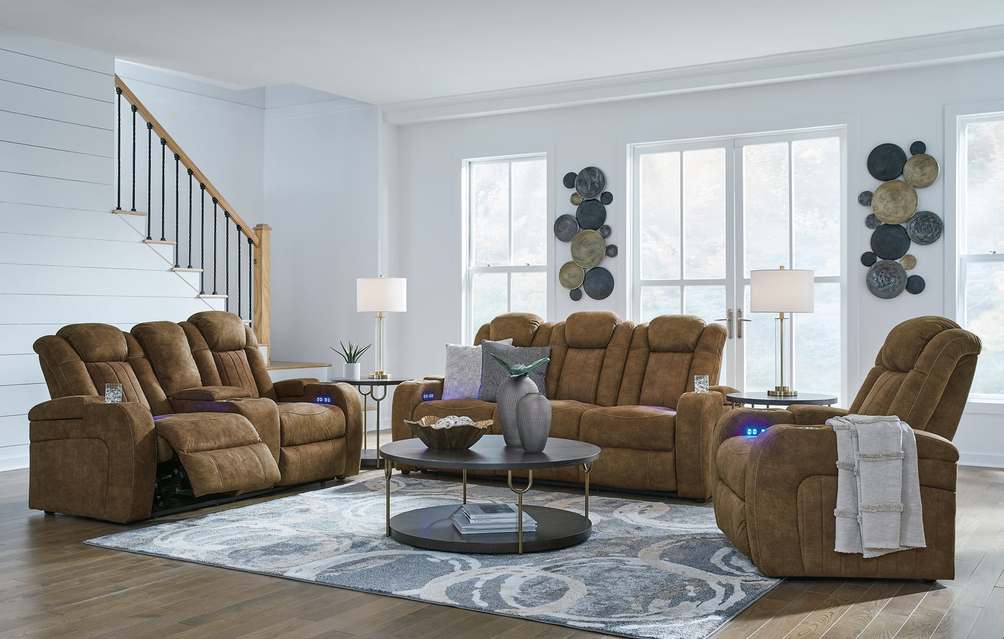 Wolfridge Power Reclining Sofa, Loveseat and Recliner
