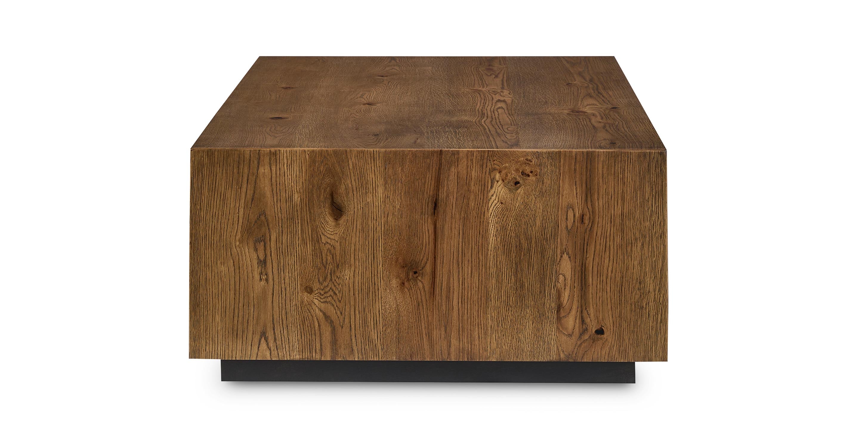 Bassett Cascade Oak Rectangular Coffee Table with Casters — Made in USA Bassett Coffee Table