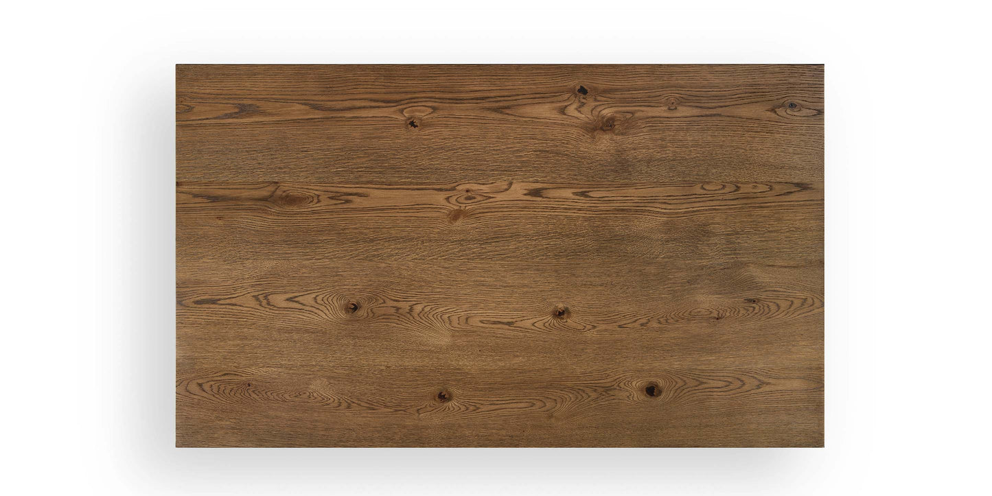 Bassett Cascade Oak Rectangular Coffee Table with Casters — Made in USA Bassett Coffee Table