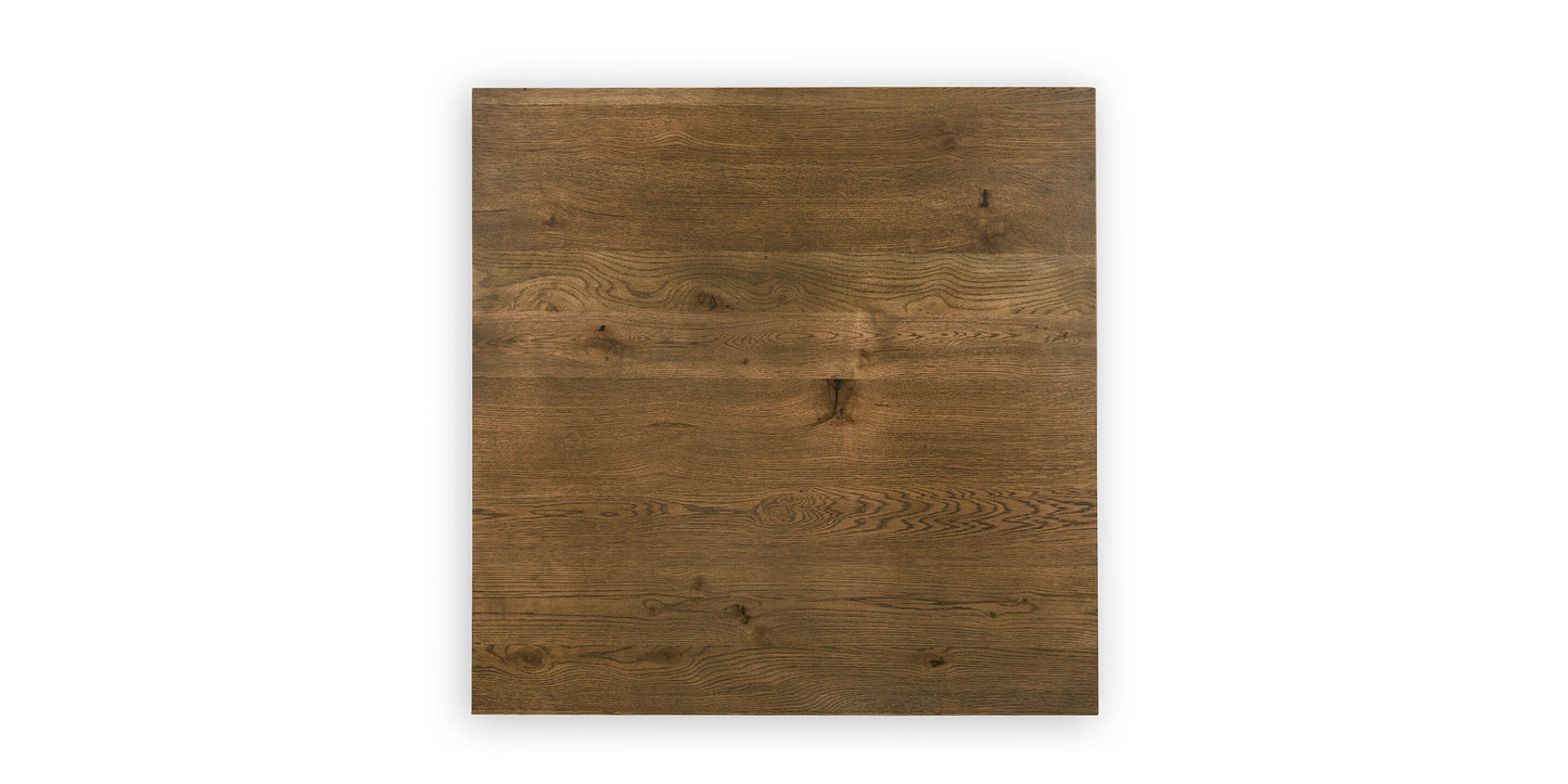 Bassett Cascade Oak Square Coffee Table with Casters — Made in the USA Bassett Coffee Table