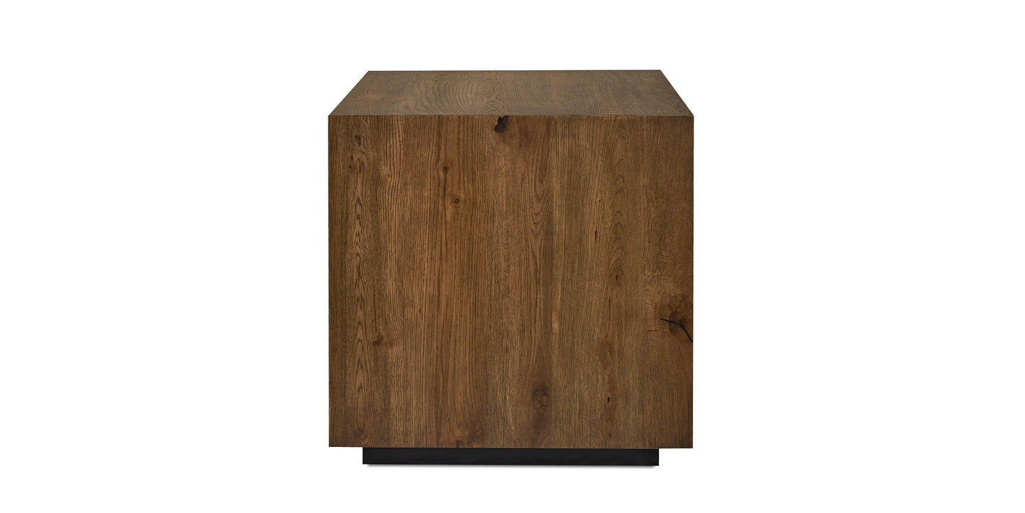 Bassett Cascade Oak Square End Table — Made to Order in the USA Bassett End Table