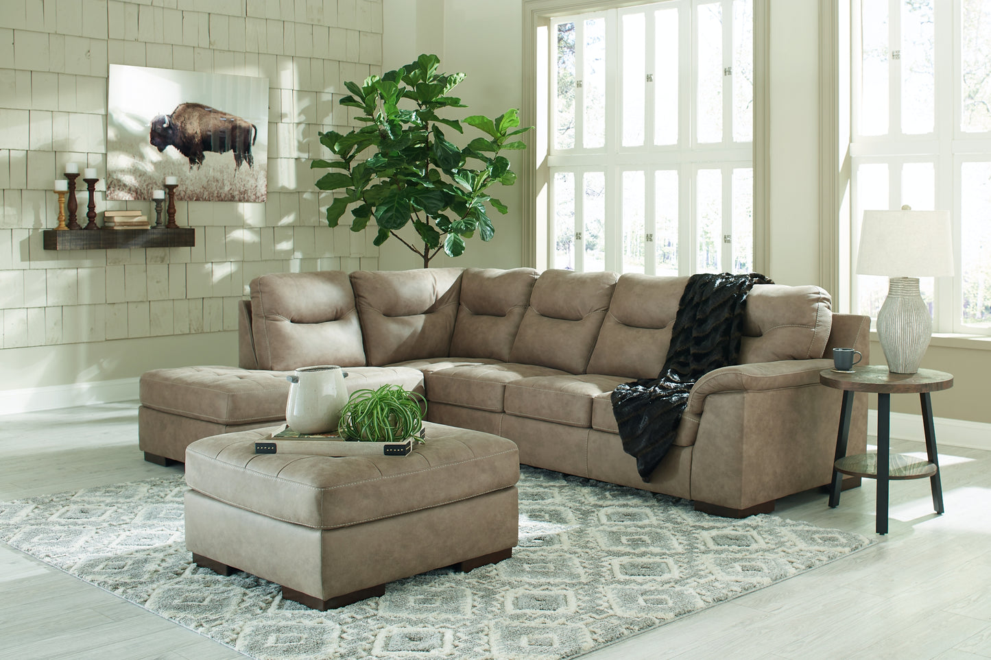 Maderla 2-Piece Sectional with Ottoman