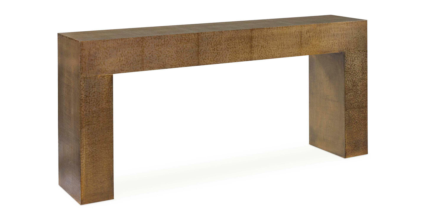 Bassett Vansant Console Table — Brass Cladding, 72 Inches Bassett Console Table