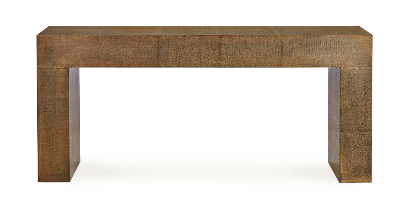 Bassett Vansant Console Table — Brass Cladding, 72 Inches Bassett Console Table