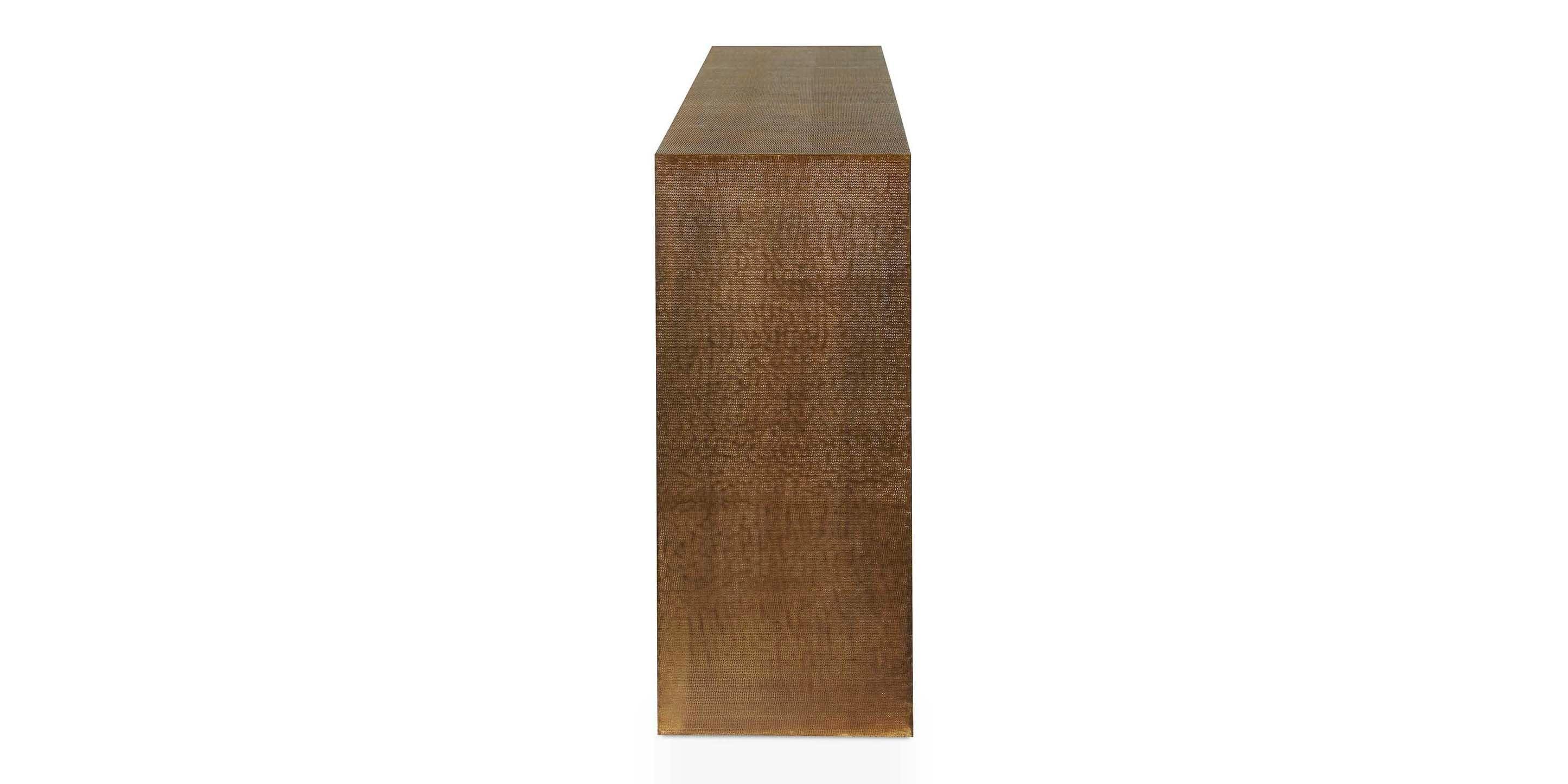 Bassett Vansant Console Table — Brass Cladding, 72 Inches Bassett Console Table