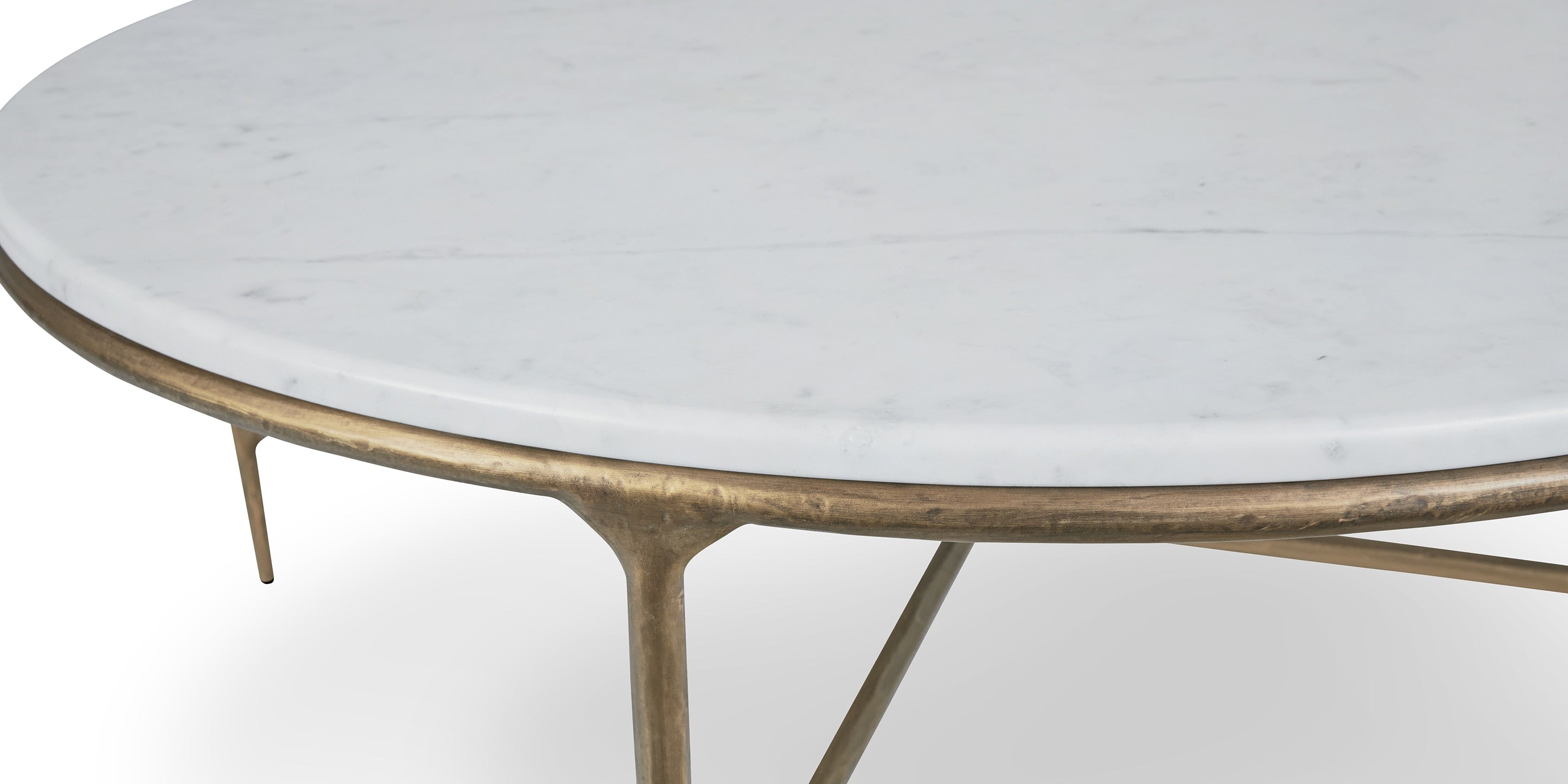 Bassett Keswick Round Cocktail — Sealed Marble Top, Made in USA