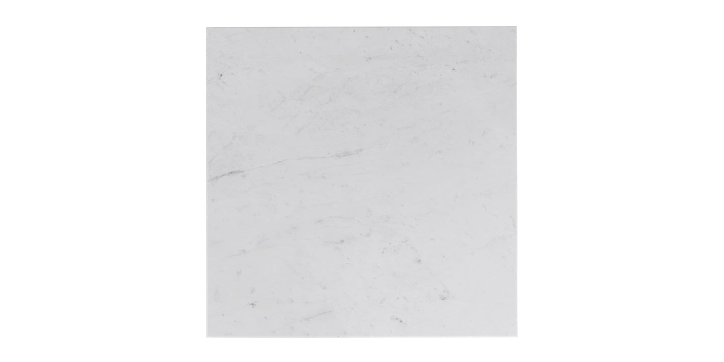 Bassett Keswick Square Cocktail — Marble Top, Hand-Hammered Iron