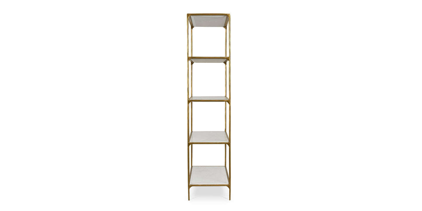Bassett Keswick Etagere Frame — Black Finish, Hand-Hammered Iron