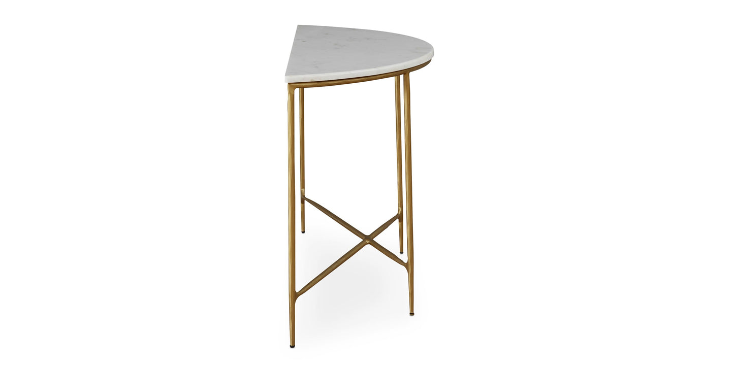 Keswick Demilune Console Table Bassett