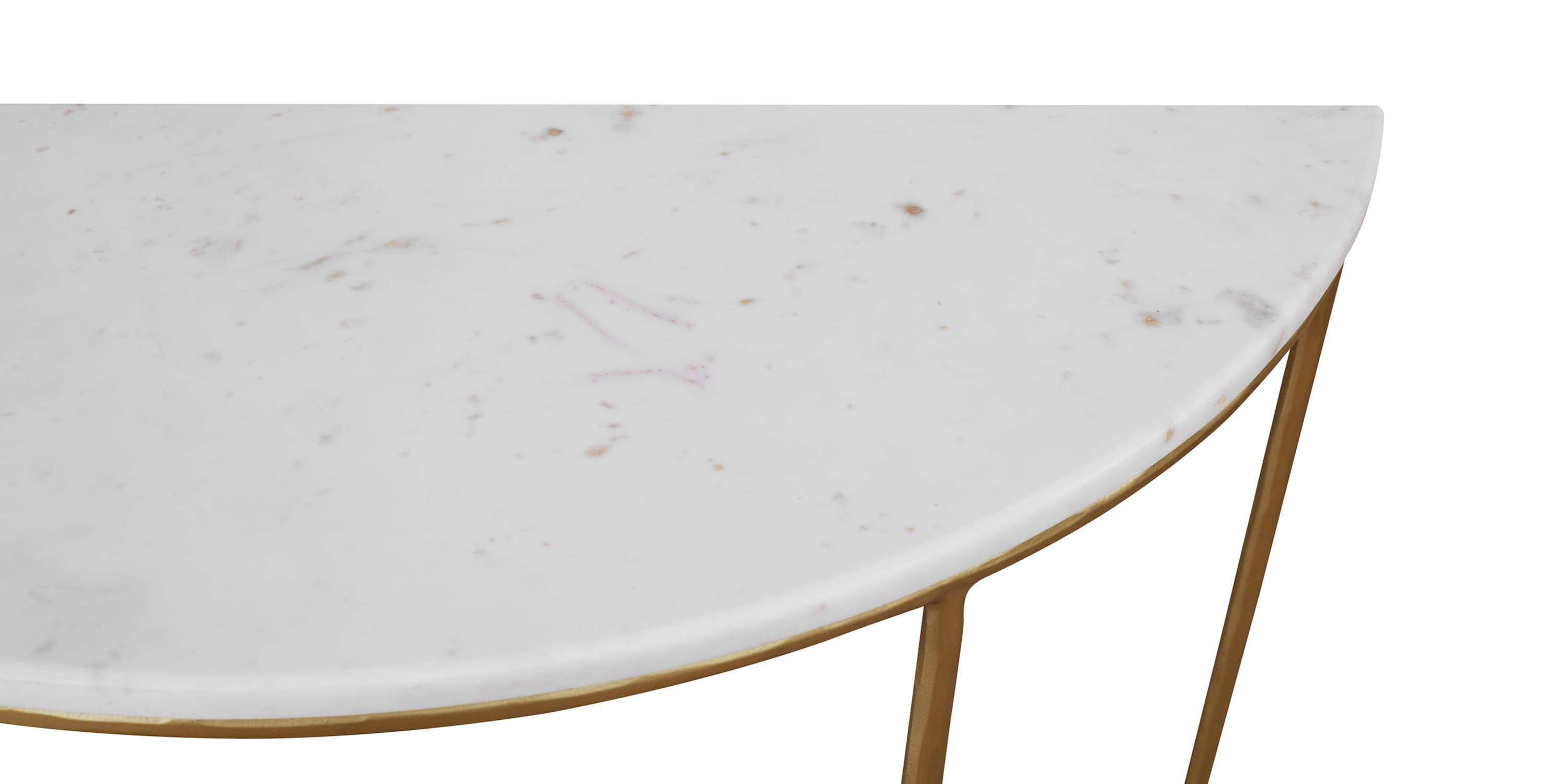 Keswick Demilune Console Table Bassett