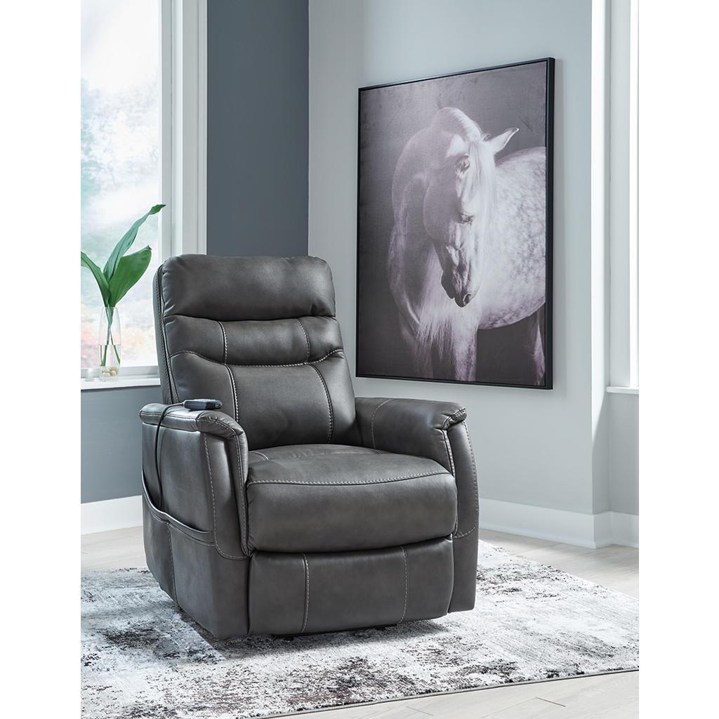 Strawbill Power Lift Recliner — Shadow Signature Design by Ashley® Living Room