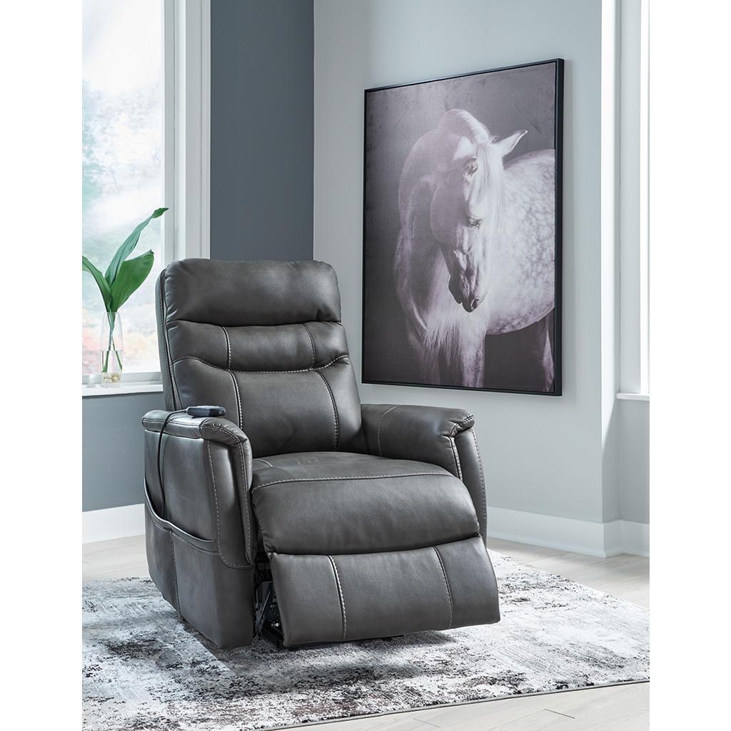 Strawbill Power Lift Recliner — Shadow Signature Design by Ashley® Living Room