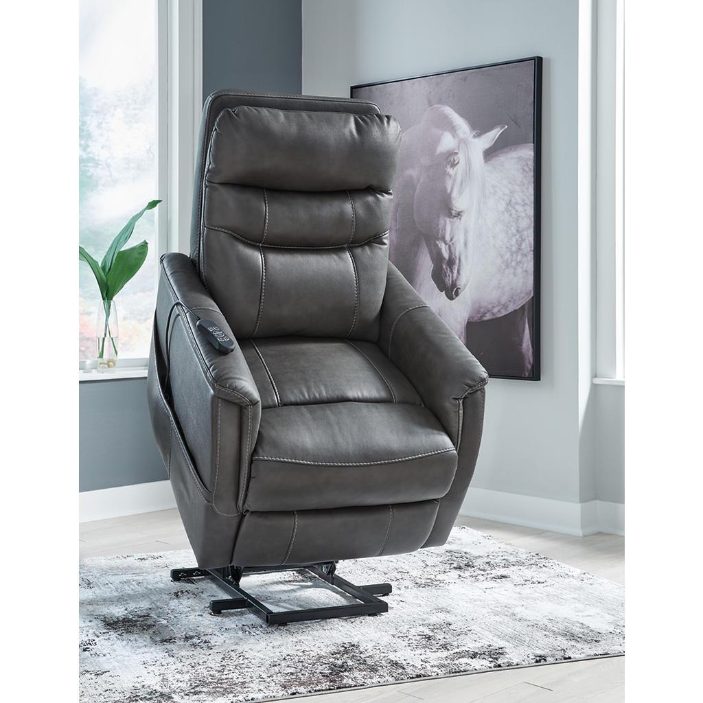 Strawbill Power Lift Recliner — Shadow Signature Design by Ashley® Living Room