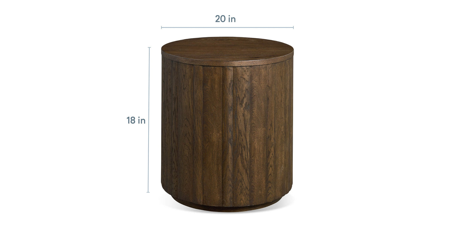 Andora Round Plinth End Table