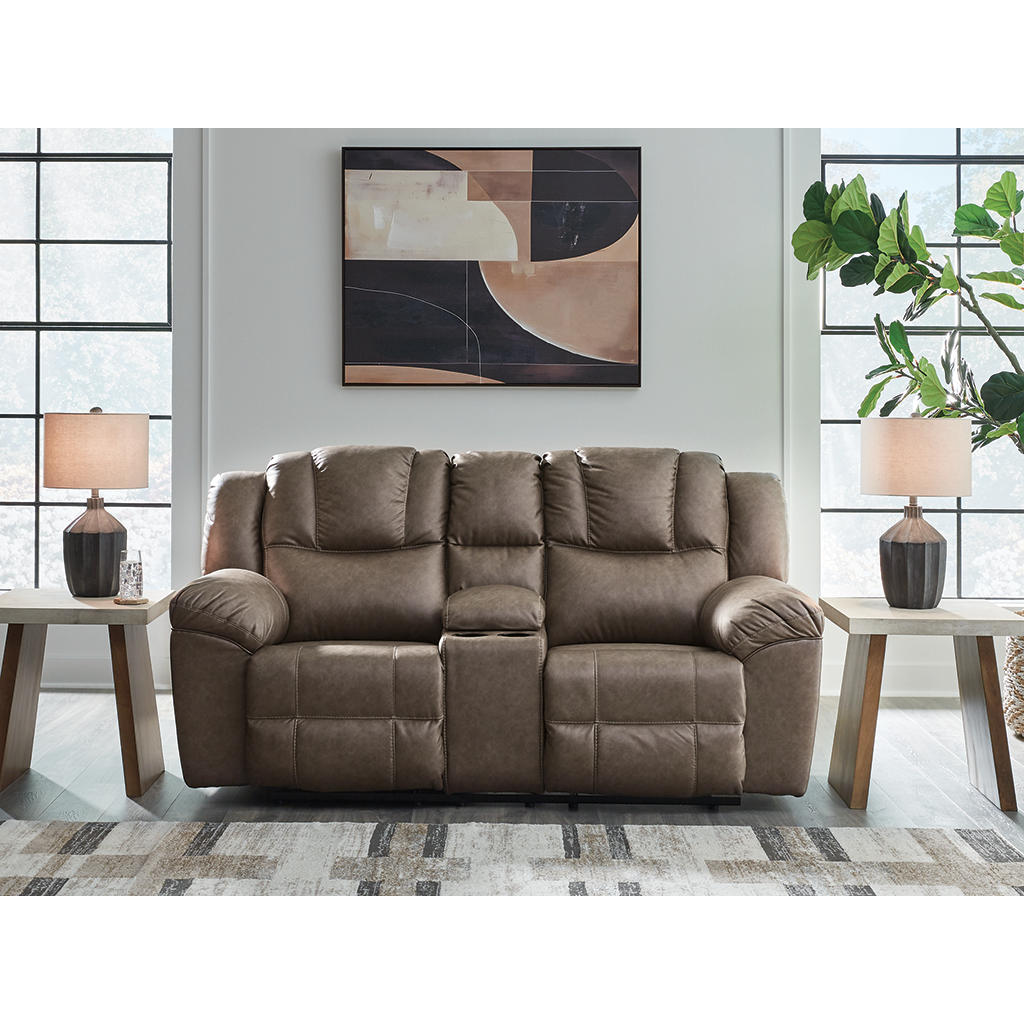 Lowilla Reclining Loveseat with Console Signature Design by Ashley® Living Room
