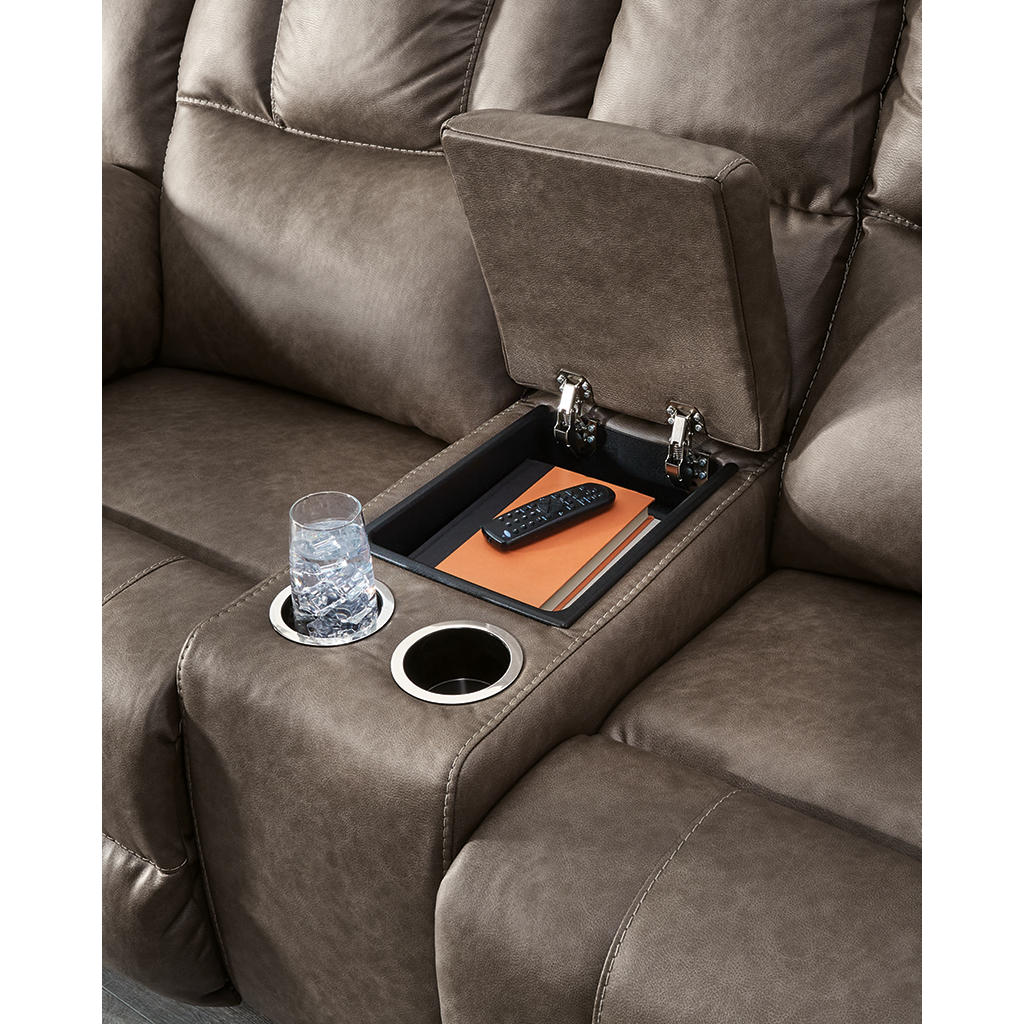 Lowilla Reclining Loveseat with Console Signature Design by Ashley® Living Room