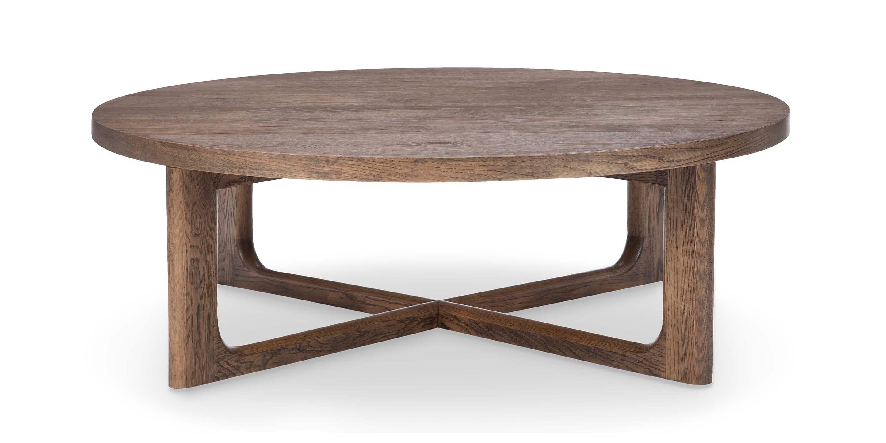 Bassett Reston 54-Inch Round Cocktail Table — Oak, Built to Order