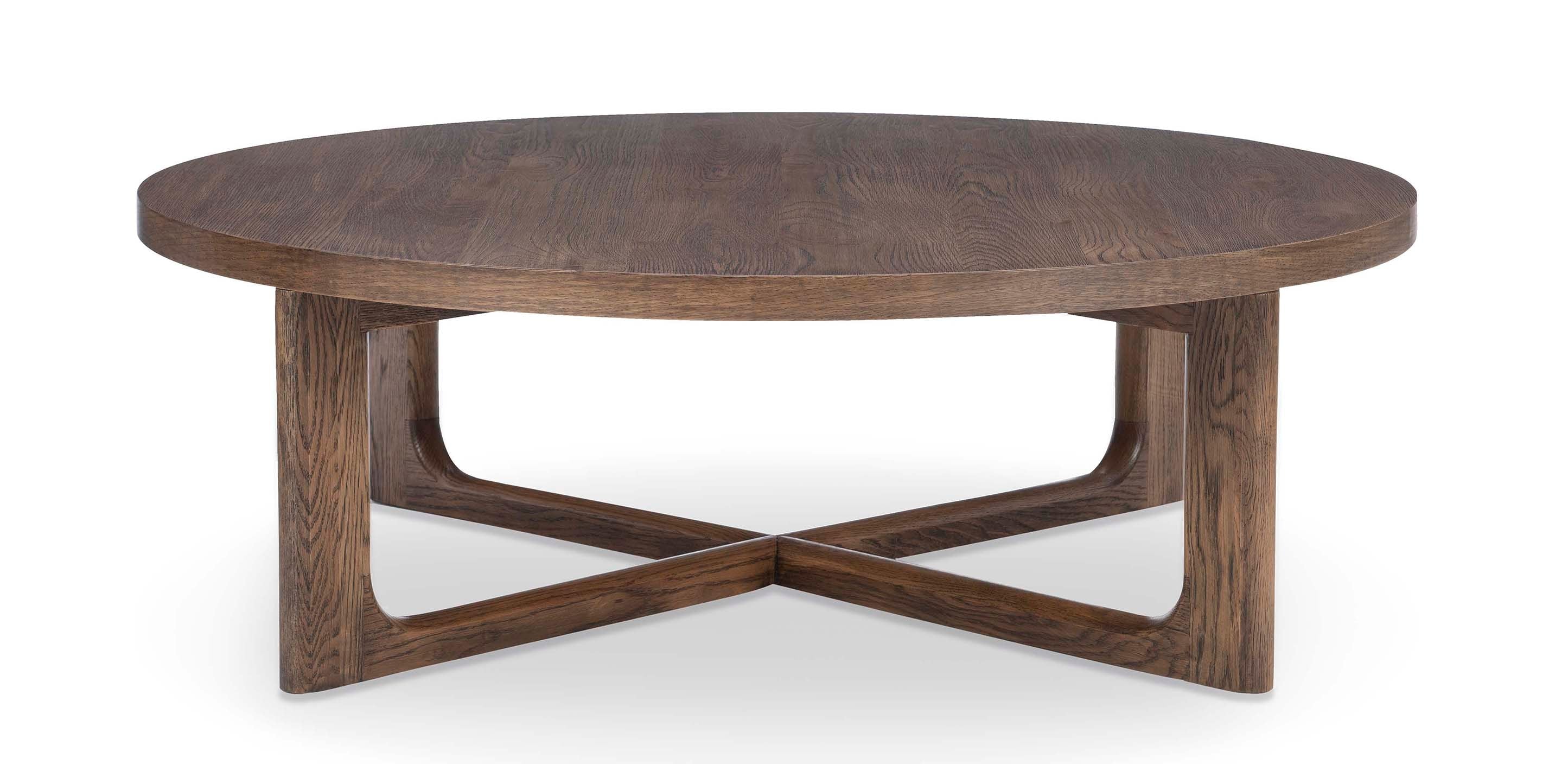 Bassett Reston 54-Inch Round Cocktail Table — Oak, Built to Order