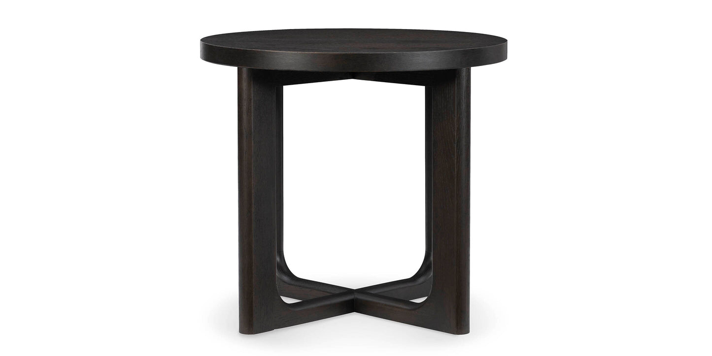 Bassett Reston Round End Table — Oak, Made to Order