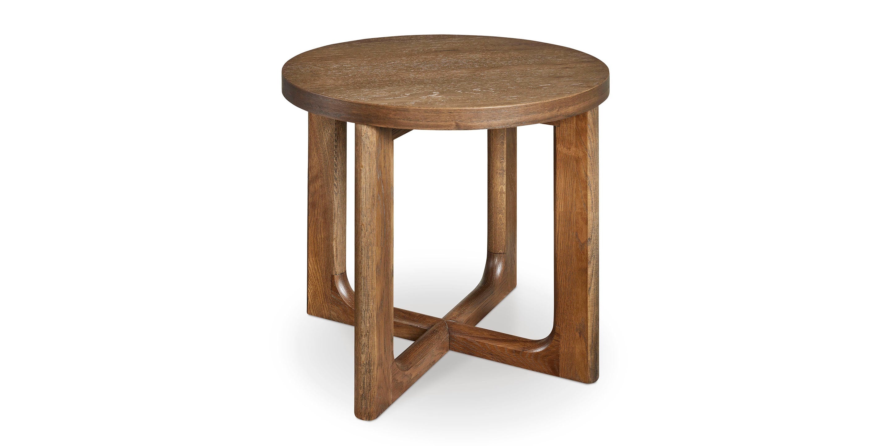 Bassett Reston Round End Table — Oak, Made to Order — Summerfield finish