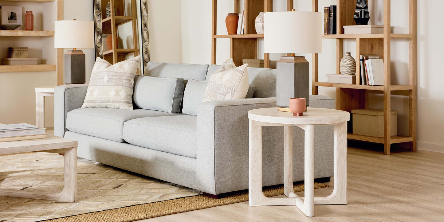 Bassett Reston Round End Table — Oak, Made to Order