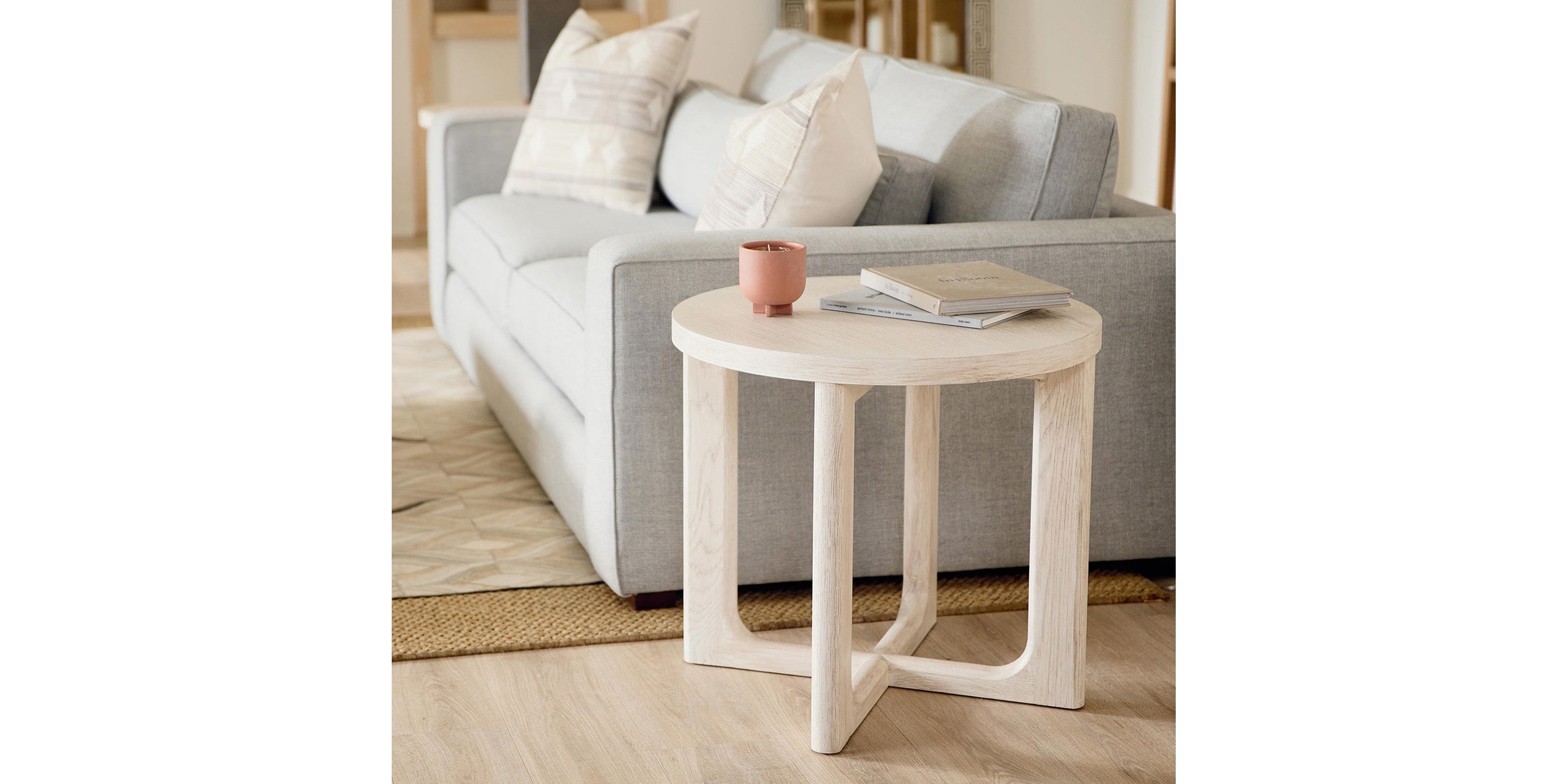 Bassett Reston Round End Table — Oak, Made to Order