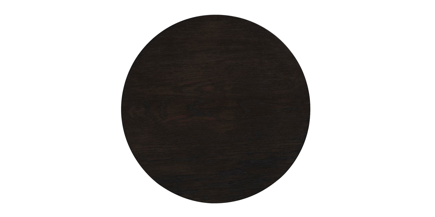 Bassett Reston Round Accent Table — Compact Oak, Made in the USA