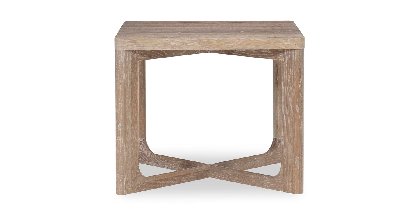 Bassett Reston Square End Table — Oak, Built in the USA