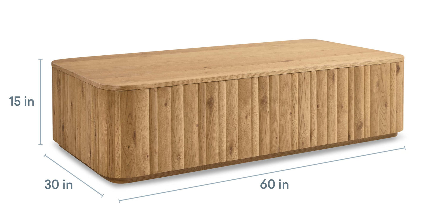Andora Rectangular Plinth Cocktail Table Bassett